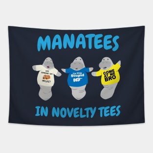 Manatees in Novelty Tees Tapestry