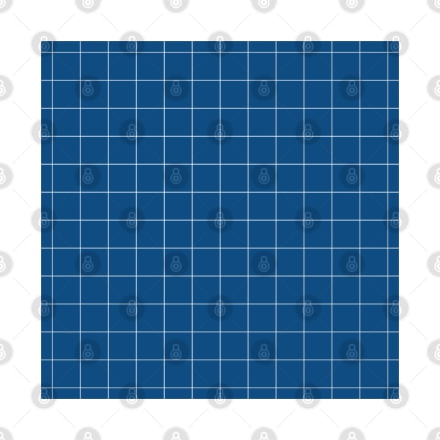 Windowpane Check Grid (pantone classic blue) by designminds1