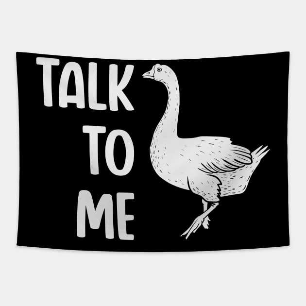 Talk to me bird (mono) Tapestry by nickbeta