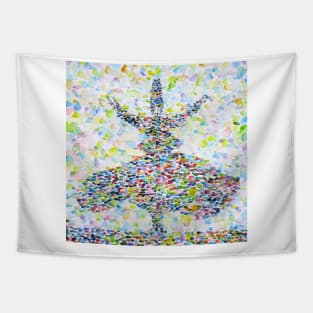 Whirling sufi - watercolor portrait Tapestry