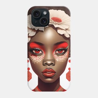 [AI Art] Carnation Coronation, Bauhaus Art Style Phone Case