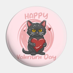 Cat Celebrate Valentine Day Pin