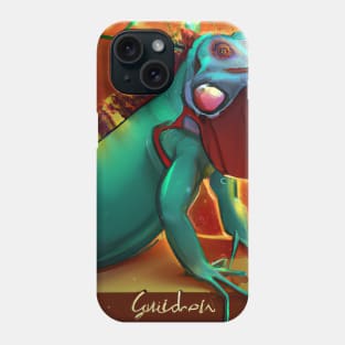 Cute Iguana Drawing Phone Case