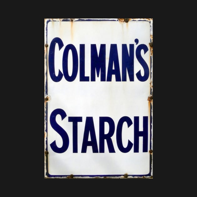 The Good Old Days of Starch, Vintage Enamel Sign. by JonDelorme