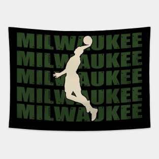 Milwaukee  basketball Tapestry