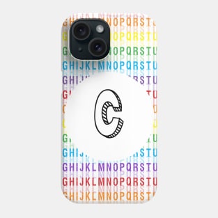 Letter C - Alphabet - Rainbow Phone Case