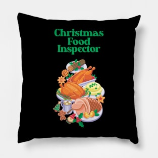 Christmas Food Inspector - Funny Holiday Pillow