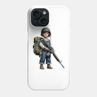 The Little Girl and a Toy Gun Phone Case