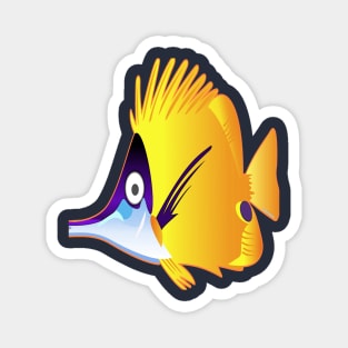 Yellow fish fish color Magnet