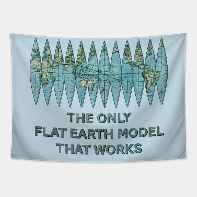 Working Flat Earth Model Tapestry by DavidCentioli