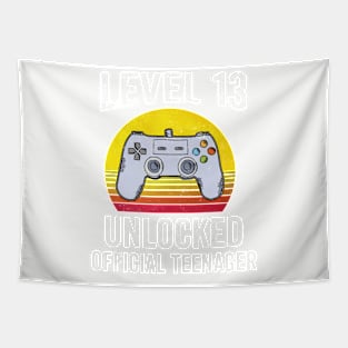 Level 13 Unlocked Official Teenager 13th Birthday Tapestry