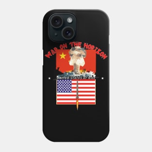 War on the Horizon - China Flag - US Flag w Missile Firing - Atomic Blast X300 Phone Case