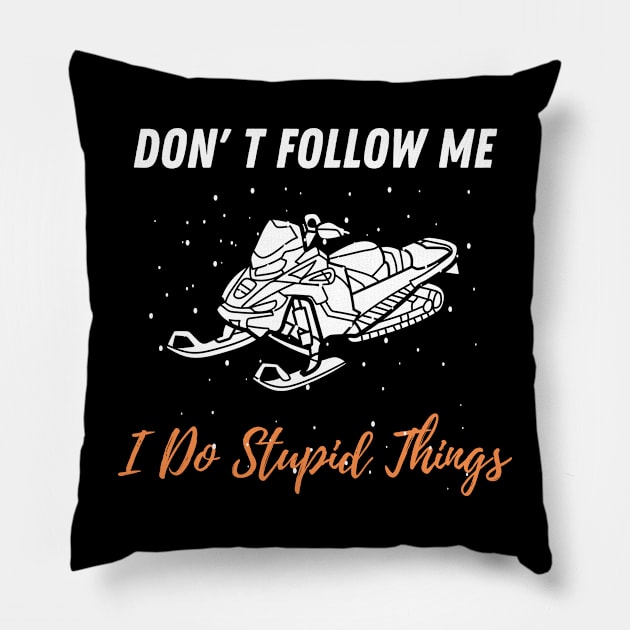 Snowmobiling Pillow by TheSeason