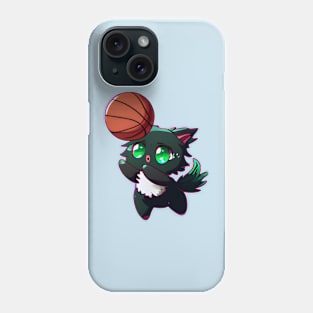 Cat playing basketball Phone Case