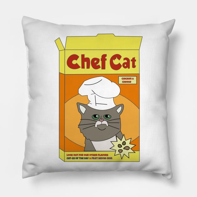 Chef Cat Pillow by Altdisney