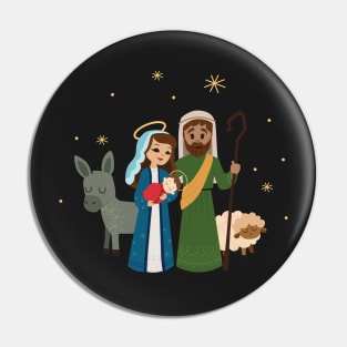 Christmas Nativity Family holding Baby Jesus Pin