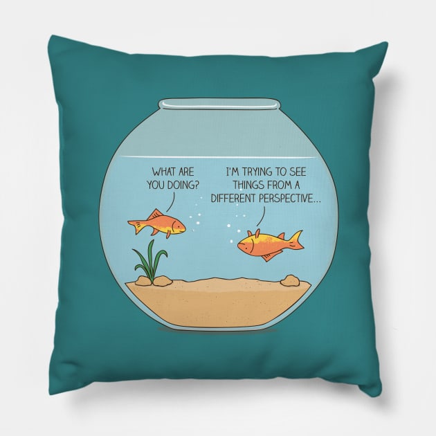 New perspective Pillow by milkyprint