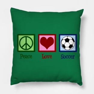 Cute Peace Love Soccer Pillow