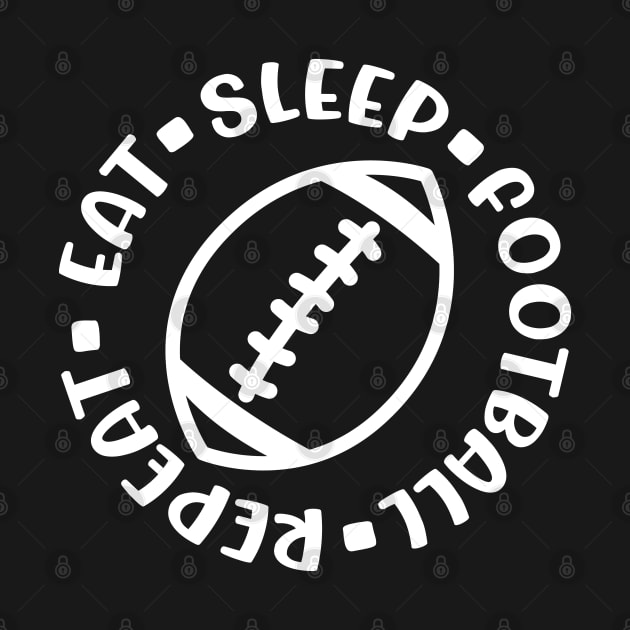 Eat Sleep Football Repeat Boys Cute Funny by GlimmerDesigns