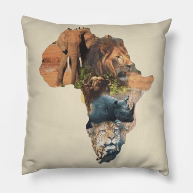 Big 5 Africa Pillow by Divan