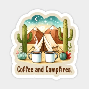 COFFEE AND CAMPFIRES Magnet