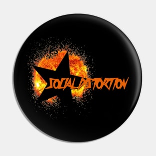 Social Distortion sun star fall Pin