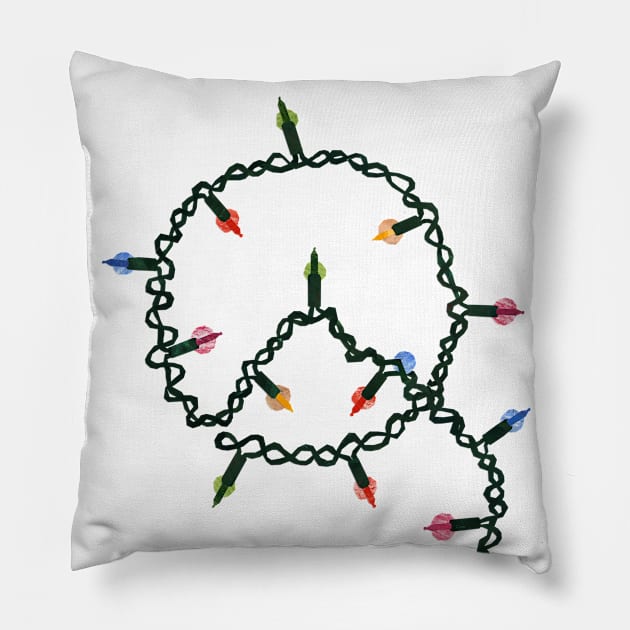 Christmas Lights Pillow by Babban Gaelg