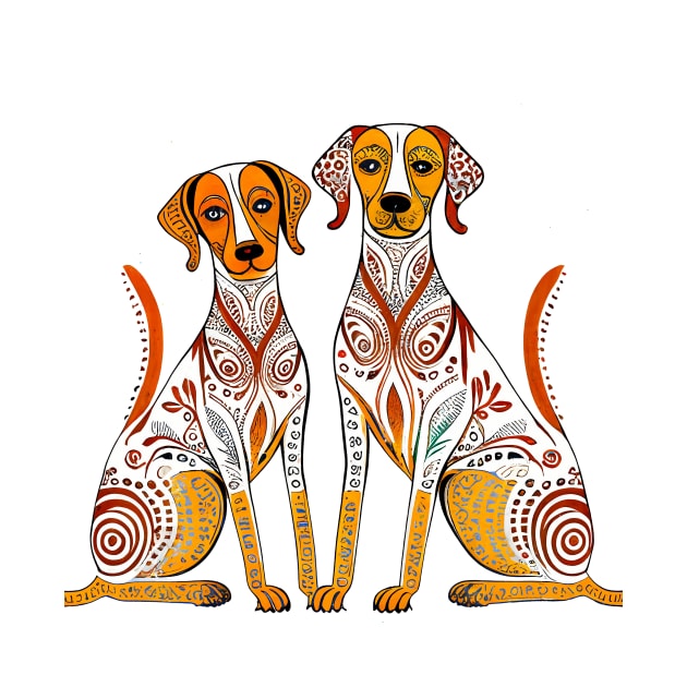 Ethnic Dog Art by The Mob Shop