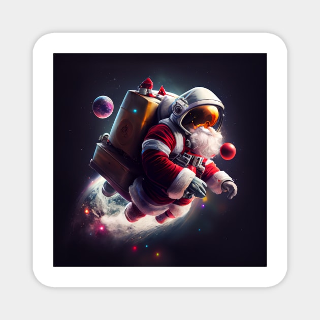 Astro Santa Magnet by JigglePeek