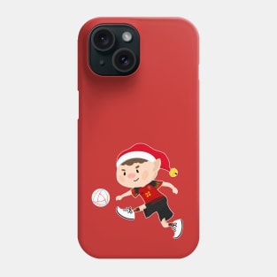 Belgium football Christmas elf. Football World Cup soccer T-Shirt Phone Case