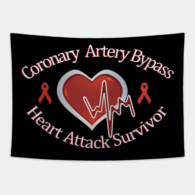 Coronary Artery Bypass Heart Attack Survivor Tapestry by WordDesign