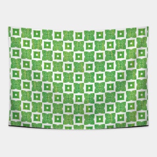 Light green floral and rectangle pattern Tapestry