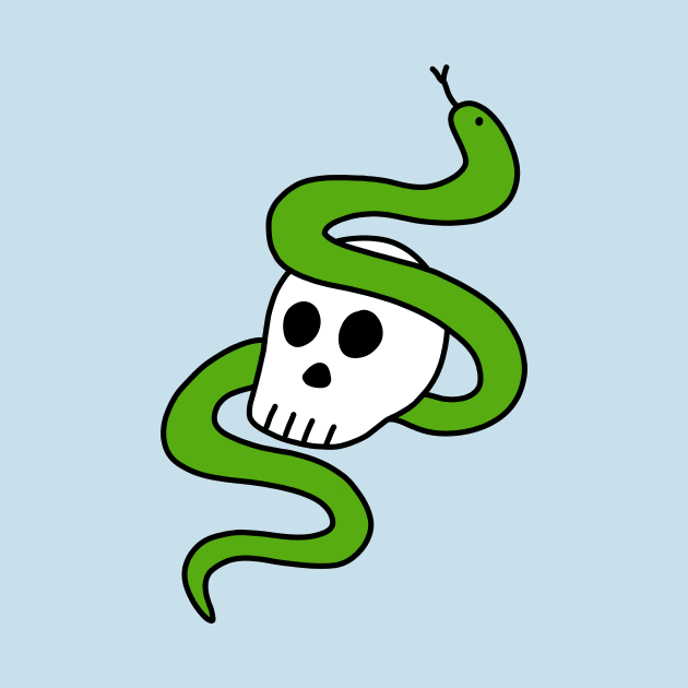 Skull and Snake by Ashleigh Green Studios