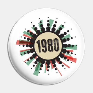 1980s ☻ RETRO rules ☻ retro color pallete / retro style sticker ✔ Pin