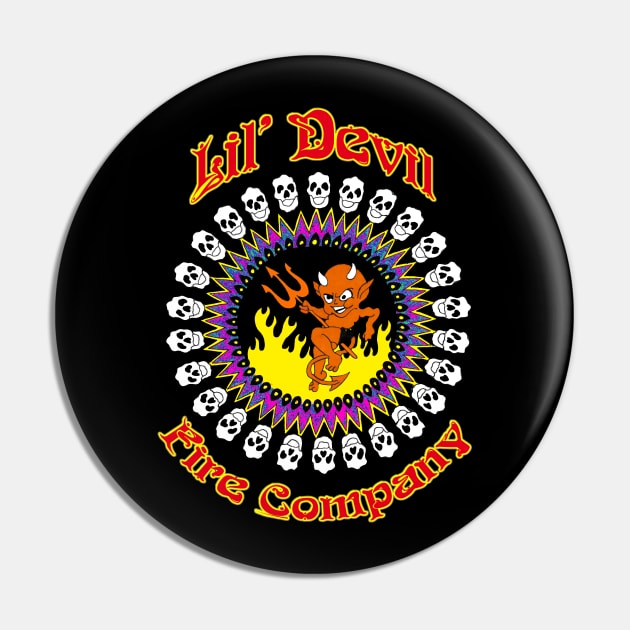 Lil' Devil Fire Company Colour 2 Pin by CosmicAngerDesign