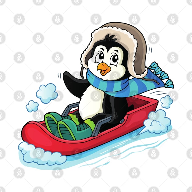 Bobsleigh Penguin Bobsled Bobsleigh Christmas by olivetees