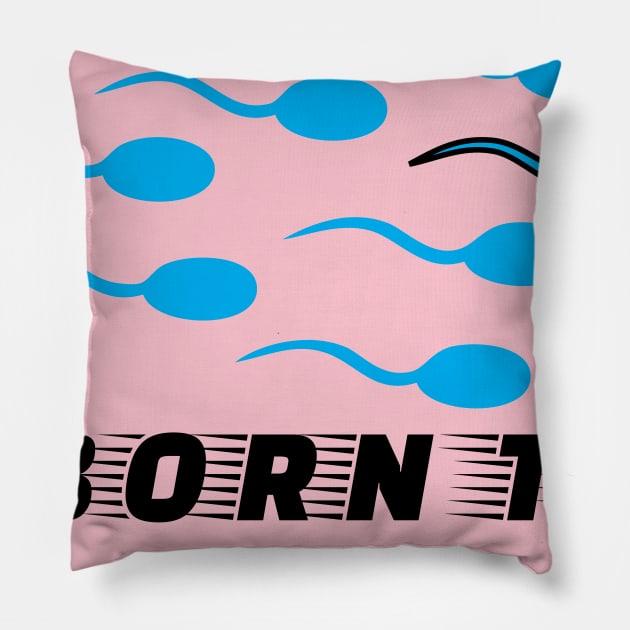 Born To Swim Pillow by Swimtees