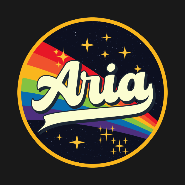 Aria // Rainbow In Space Vintage Style by LMW Art