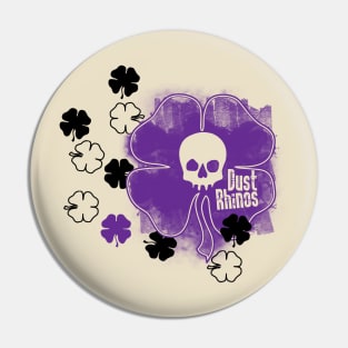 DR Skull and Shamrocks Purple Pin