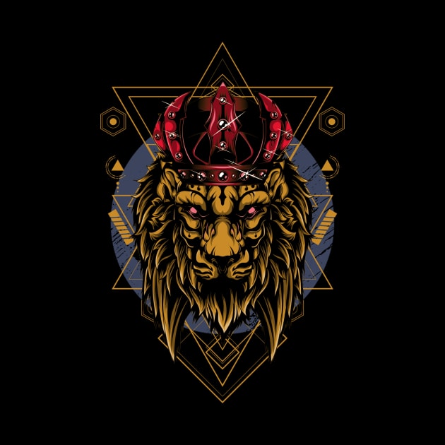 Lion / Urban Streetwear / Lion With Crown by Redboy