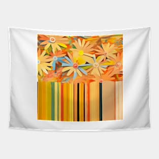 Daisies on the Fence Tapestry