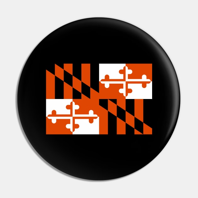 baysideremix Baltimore Orioles Theme Maryland Flag Baseball Pin