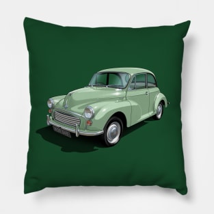 Morris Minor in sage green Pillow