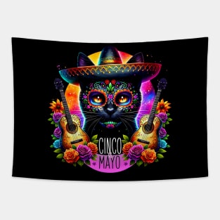 Cinco De Mayo Mexican Fiesta Cat Costume Party Sombrero Tapestry