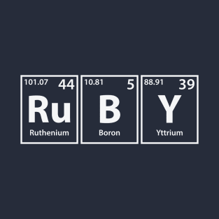 Ruby (Ru-B-Y) Periodic Elements Spelling T-Shirt