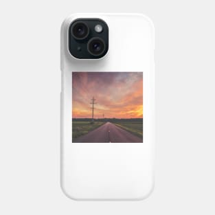 Road During Sunset Phone Case