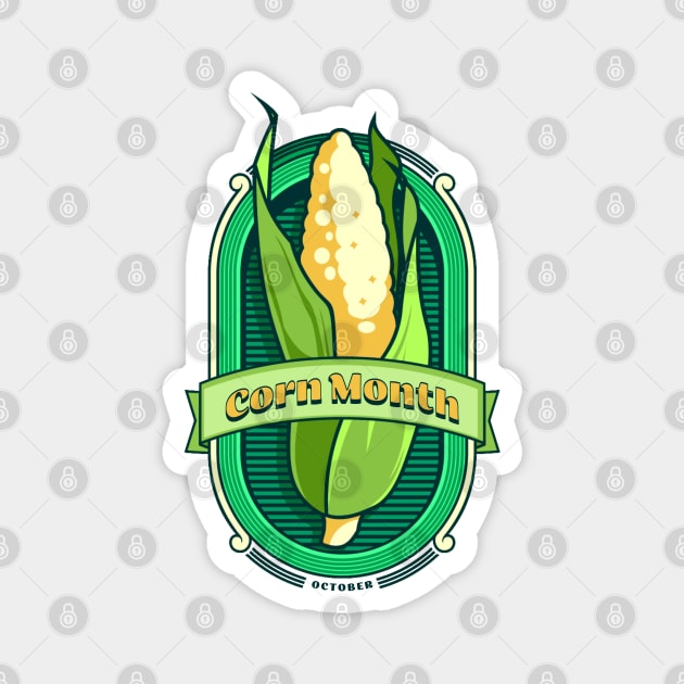 Corn Month October Magnet by HolidayBug