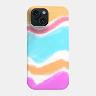 Blue green pink watercolor art Phone Case