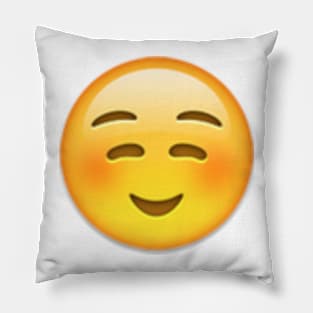 white smiling face Pillow