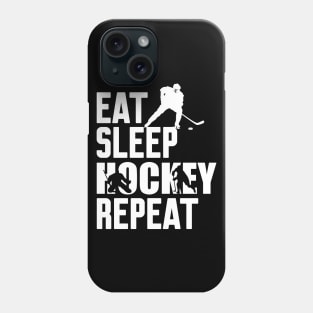 Eat Sleep Hockey Repeat Phone Case